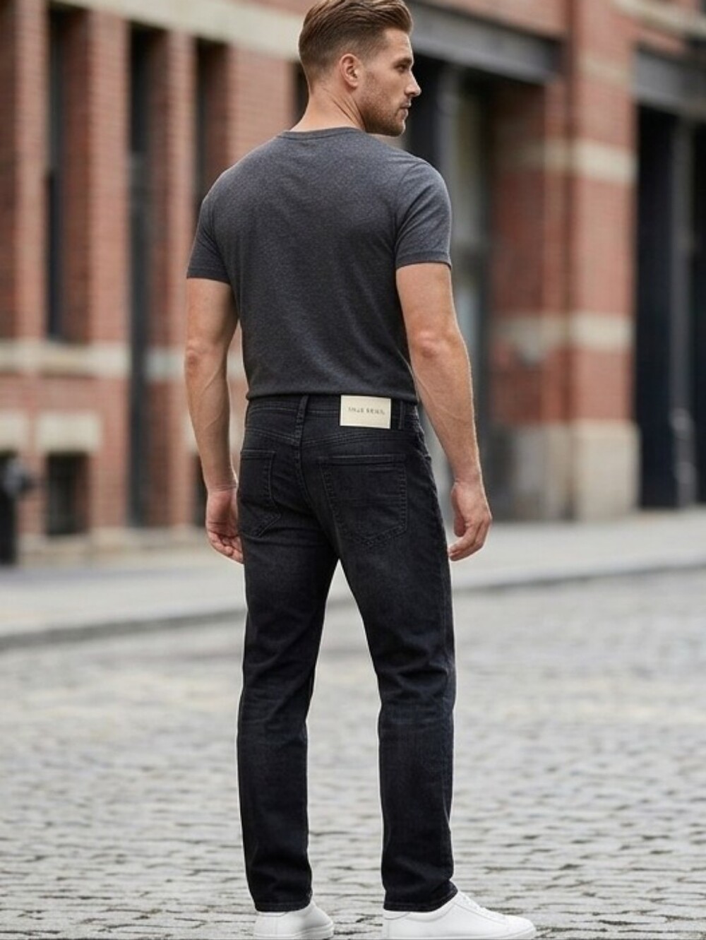 True Rebel Men’s Straight Leg Jeans in Black Wash Size 36